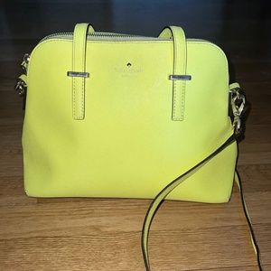 Kate Spade New York Cedar Street Maise Satchel Handbag Yellow Crossbody GUC
